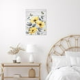 thumbnail image 4 of Rustic Yellow Floral Wall Art for Bathroom Grey and Yellow Flower Butterfly on Rustic Wood Canvas Wall Art Country Wildflower Wall Art Paintings for Living Room Bedroom Decor,16L X 12W inches, 4 of 6
