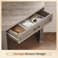thumbnail image 4 of 31.5" Triangle Corner Office Desk with Drawer and Open Storage Shelves, Farmhouse Computer Desk for Home Office, 4 of 6