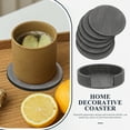 thumbnail image 2 of Leather Coaster Heat-resistant Cup Mat Dark Grey Coasters Shop Use Coasters Wear- Cup Mat Leather Cup Coaster Office, 2 of 6