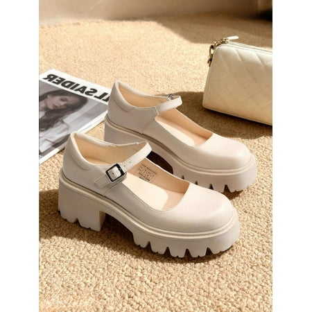 Women s Mary Jane Shoes – Platform Low Heel Chunky Pumps Round Toe Ankle Strap Oxford Style for 2026