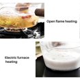 thumbnail image 3 of Glass Milk Pot with Wooden Handle 400Ml Cooking Pot for Salad Noodles Gas Stove Cookware, 3 of 5