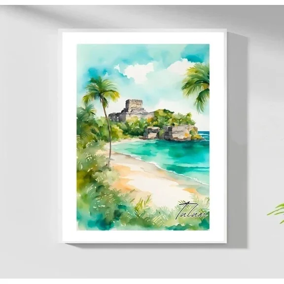 Tulum Mexico Wall Art Tulum Poster Home Decor Vintage Art Print Cute Birthday Gift Wall Art