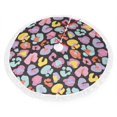 Christmas Tree Skirt, Colorful leopard spot Christmas Tree Decorations