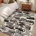 thumbnail image 5 of Abstract Cat Vintage Washable Area Rugs 2.7'x5', Geometric Wave Dot Line Cat Memphis Art Low Pile Throw Living Room Rug Non-Slip Sturdy Edge Binding Carpet for Indoor Entryway Bedside Kitchen, 5 of 9