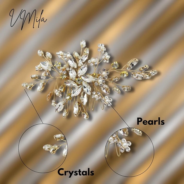CoCoMangos Wedding Pearl Hair Comb Wedding Hair Comb Bridal  display picture 2