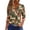 #-01 Army Green, variant on Domzest Christmas Shirts for Women 3/4 Sleeve Cute Snowman Pine Trees Printed T Shirt Loose Fit V Neck Henley Blouse Pink XL
