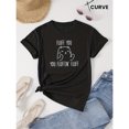 thumbnail image 1 of Camiseta de cuello redondo con estampado de gato, camiseta de manga corta casual para primavera y verano, ropa de mujer, 1 of 6