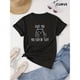 thumbnail image 1 of Camiseta de cuello redondo con estampado de gato, camiseta de manga corta casual para primavera y verano, ropa de mujer, 1 of 6