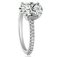 thumbnail image 2 of Pompeii 2 1/2Ct Oval Lab Grown Diamond Engagement Ring in 14k White or Yellow Gold, 2 of 6