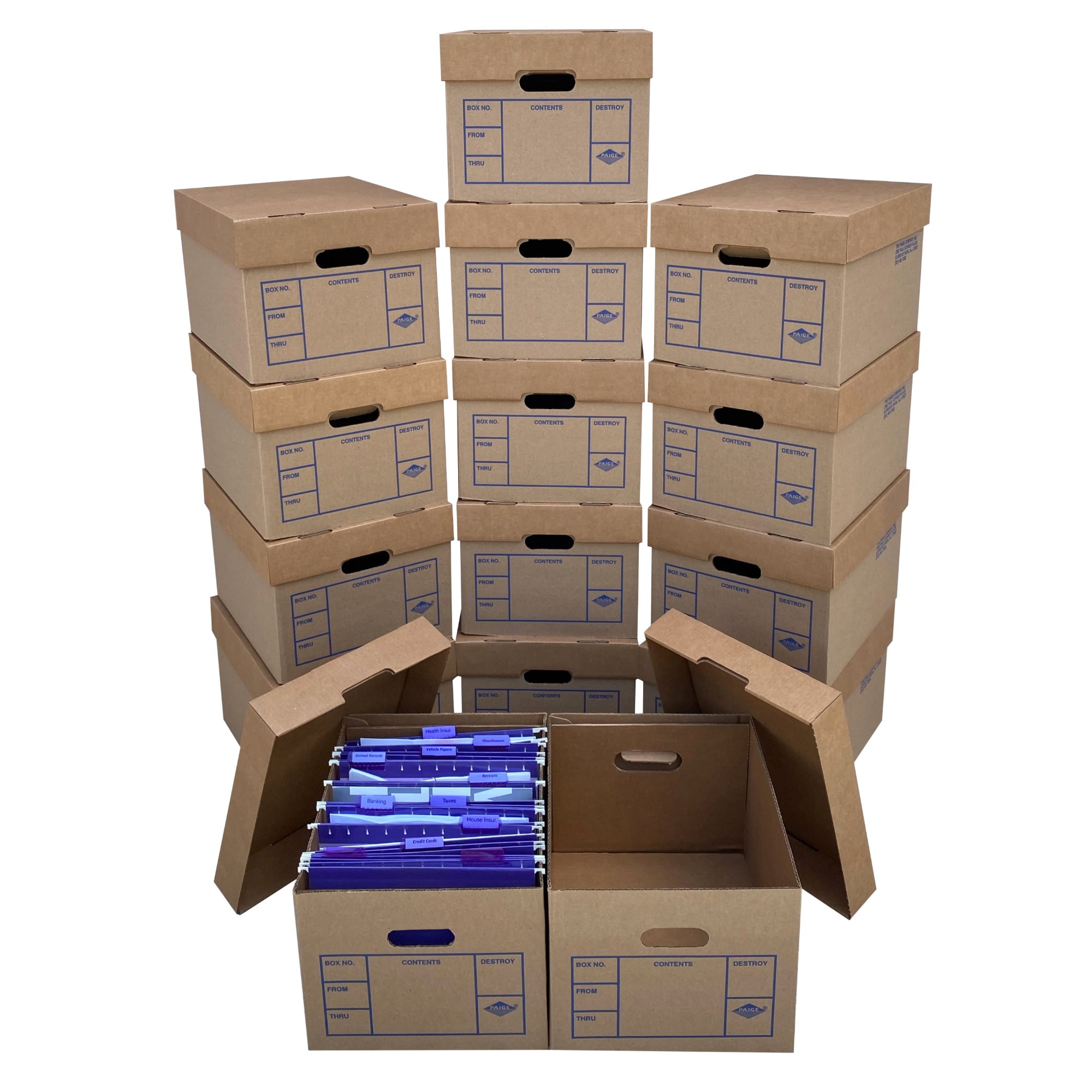 StarBoxes File Boxes 200# Strength, Small, 15" x 12" x 10", 15 Pack
