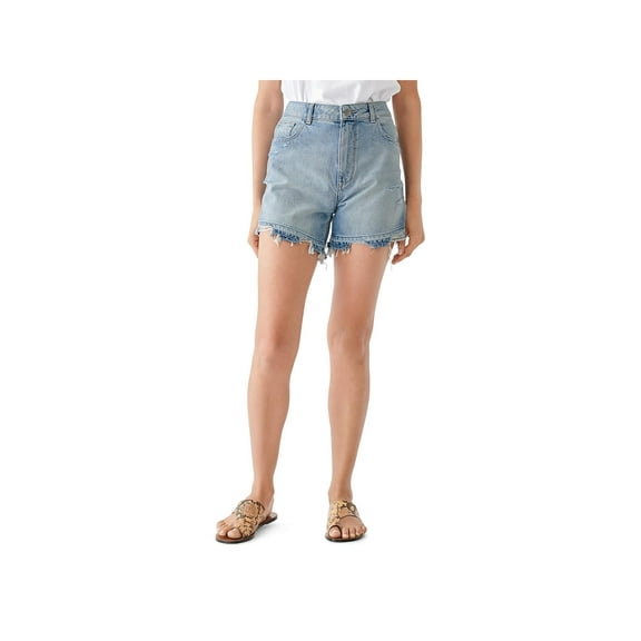 DL1961 Womens Hepburn Denim Distressed Cutoff Shorts Blue 28