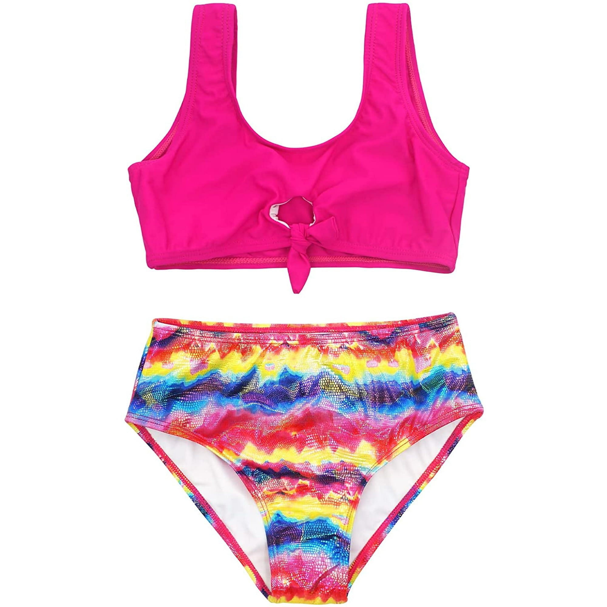Douhu Little Girl Bikini Swimsuit 2 Pieces Cute Rash Guard Swimwear Set 6 14 Years Other