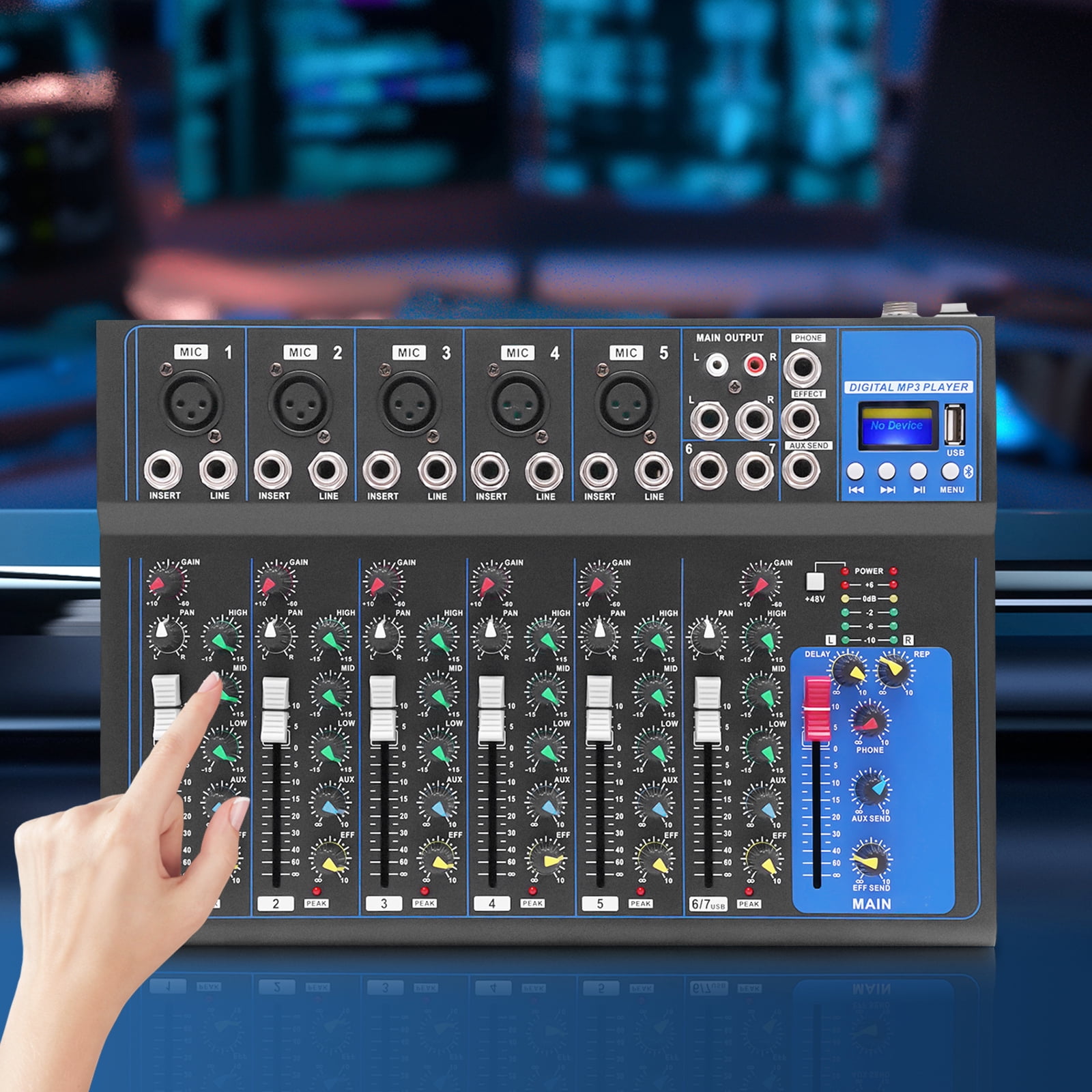 Pyle, 6 Channel Bluetooth DJ Sound Mixer, PYD1964B.5 - Walmart.com