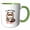 Green/White, variant on 3drose, I Am Here, I Am Awake. Do Not Push It Funny Text and Angry Cat Art, 15oz Mug