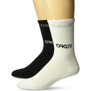 Oakley Mens Men's PLUTONITE Socks (2 PCS Pack), Blackout, L