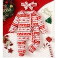 thumbnail image 4 of FYDUU Baby Girl Christmas Outfit Girls Romper Jumpsuit Cute Reindeer Print Long Sleeve Onesie Jumpsuits Xmas Holiday Family Party Clothes 3-6 Months, 4 of 9