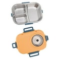 thumbnail image 2 of Thermal Lunch Box, Healthy Reusable Rust Resistant 1100ml Insulated Bento Box  For Home For Office For Picnic Blue Yellow, 2 of 8