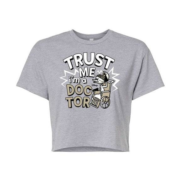 The Nightmare Before Christmas - Trust Me I'm A Doctor - Juniors Cropped Cotton Blend T-Shirt
