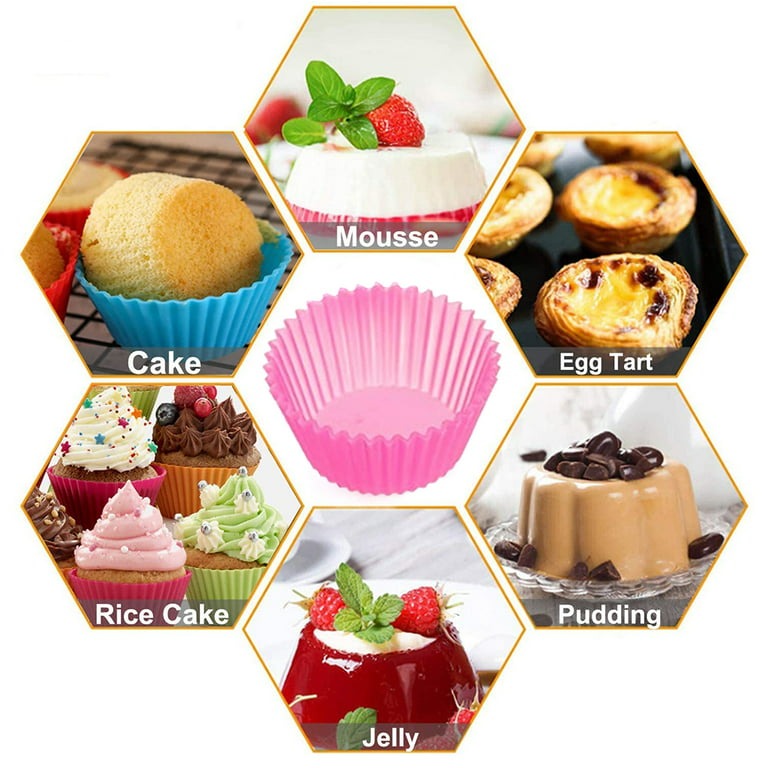 Walbest 10 Pcs Silicone Rose Muffin Cookie Cup Cake Baking Mold Chocolate  Maker Mould 