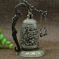 thumbnail image 6 of Metal Bell Carved Dragon Buddhist Clock Good Luck Feng Shui Ornament Decoration, 6 of 8