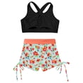 thumbnail image 4 of Manyakai Kids Girls 2 Piece Swimsuit Beachwear Sport Crop Tank Top and Swim Trunks Shorts Booty Orange 16, 4 of 7
