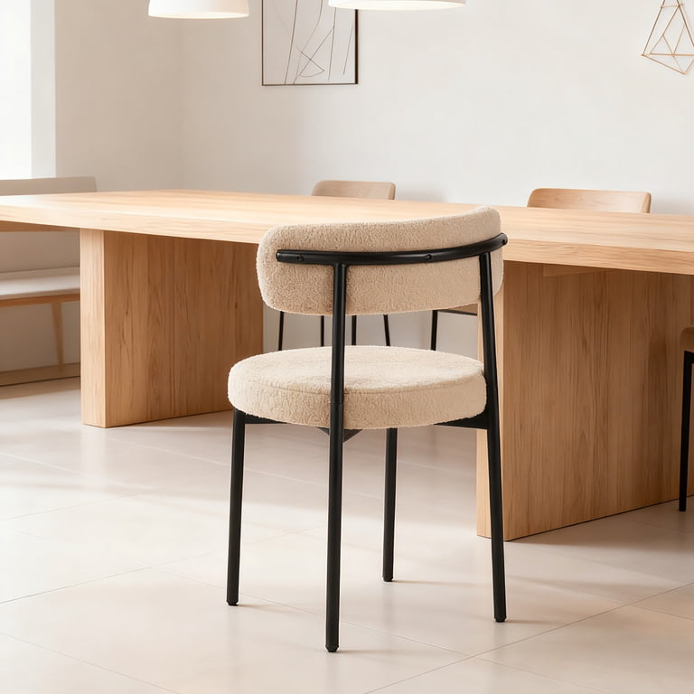 GARITIN Dining Chairs with Curved Back, Set of 4 photo 6