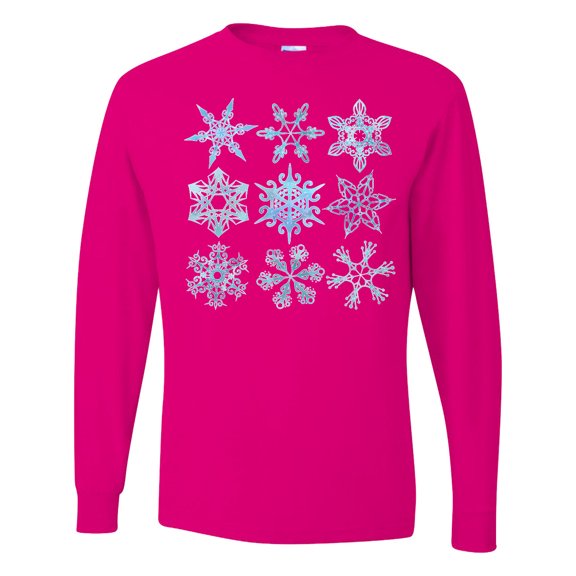 Inktastic Winter Snowflakes Long Sleeve T-Shirt