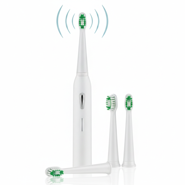 Cepillo de Dientes Electrico con 4 Cabezales carga Usb 6 modos de lavado, Inteligente IPX7 Impermeable para el Hogar, Cepillo