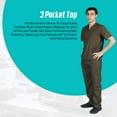 thumbnail image 3 of ACTIVE UNIFORMS Men Scrub Set Medical Scrub Top and Pants (Hunter Green, Large), 3 of 6
