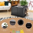 thumbnail image 4 of Cat Litter Box Enclosure Furniture Hidden, Large Cat Washroom Bench (Black), 4 of 7
