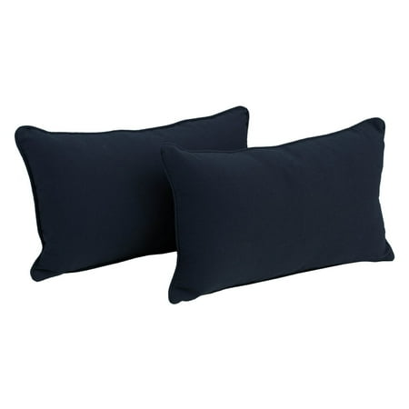Blazing Needles 20 x 12 in. Twill Back Support Pillows with Cording - Set of 2