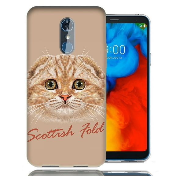 MUNDAZE For LG Stylo 4 Scottish Fold Design TPU Gel Phone Case Cover