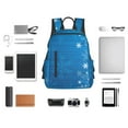 thumbnail image 4 of Fotbe Blue Christmas Mochila Ligera para Hombres y Mujeres - Duradera y Resistente al Agua, Ideal para Escuela, Trabajo, Viajes y Uso Diario, 4 of 7