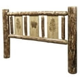 thumbnail image 3 of Glacier Country Collection Full Headboard w/ Laser Engraved Pine Design, 3 of 5