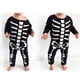 thumbnail image 3 of Disfraz de Halloween para bebés (niños y niñas): vestido de manga larga con estampado de huesos, mono y enterizo. S, 3 of 8