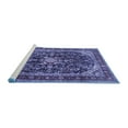thumbnail image 2 of Ahgly Company Machine Washable Indoor Round Persian Blue Traditional Area Rugs, 4' Round, 2 of 4