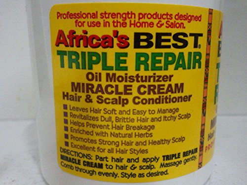 Africa's Best Triple Repair O. M Miracle Cream – 6oz (180ml) Conditioner Gegen Haarbruch, Mit Kräutern
