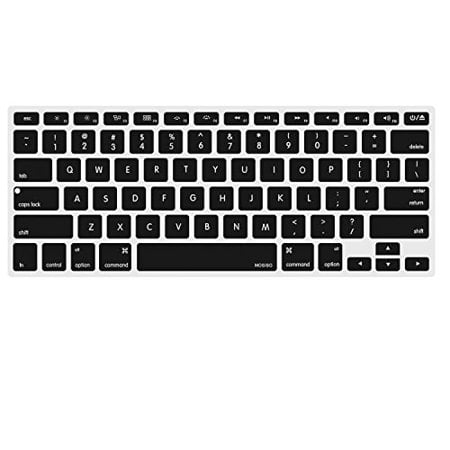 15 Inch with or Without Retina Display, 2015 or Older Version for MacBook Keyboard Cover for MacBook Air 13 Inch & MacBook Pro 13 Inch Black 