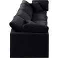 thumbnail image 4 of Meridian Furniture Indulge 129" Contemporary Velvet Modular Sofa in Black, 4 of 9