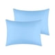 thumbnail image 1 of Juego de 2 fundas de almohada de satén con cierre de sobre para el hogar, estándar, azul claro, 1 of 6