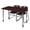 Mahogany / Grey / Black, variant on Regency Kee 48 x 30 in. Adjustable Classroom Table- Mahogany & 2 Zeng Stack Chairs- Black & Grey Base