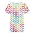 thumbnail image 1 of TIMIFIS Hauts de Sarrau pour Femmes de la Saint-Valentin à Manches Courtes, Col en V, Uniforme de Travail, Imprimé de la Saint-Valentin avec Poche, Chemisier avec Poches - Multicolore - Printemps, 1 of 3