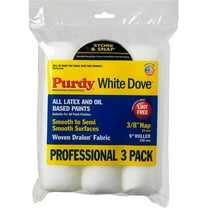 PURDY 14B863000 9 x 3/8-Inch Roll Cover, White, 3-Pack