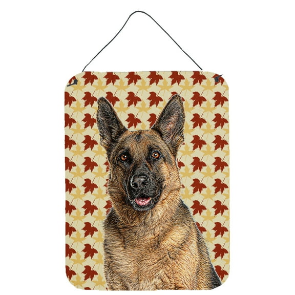 Fall Leaves German Shepherd Wall or Door Hanging Prints