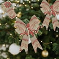 thumbnail image 1 of Feltree Christmas Wired Ribbon 2M for Gift Wrapping, Christmas Tree Decorations, Crafts - Linen Material with Wire Edges for Bows, Presents, Holiday Party Decoration, 1 of 8
