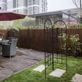 thumbnail image 3 of 2 Pack Large Metal Garden Trellis for Climbing Plants Outdoor Heavy Duty Rustproof Plant Support Metal Climbing Rose Trellis Vine Vegetable Cucumber ,Black, 3 of 7
