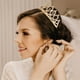thumbnail image 4 of Tiara nupcial con diamantes de imitación de cristal y banda de reina de cumpleaños, corona de boda para mujeres y niñas, diadema de cumpleaños, 4 of 5