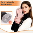 thumbnail image 2 of Guantes de esquí para mujer Gilotop impermeables, táctiles y abrigados, 2 of 7