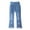 Pink, variant on Hinvhai Kids Girls Jeans Clearance Casual Solid Color Ruffle Bell-Bottoms Denim Pants Mid Waist Flared Trousers Pink 3-4Years