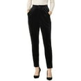 thumbnail image 5 of DARING DIVA Women's Elegant Velvet High Waist Trousers Work Pants M Black, 5 of 6